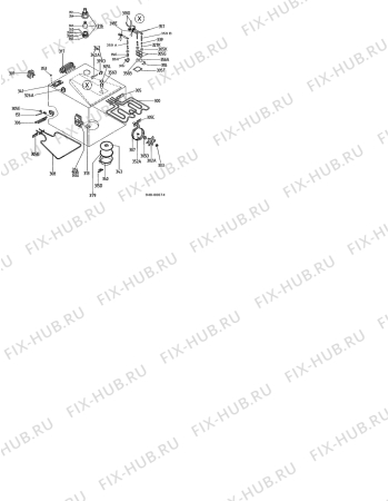 Взрыв-схема плиты (духовки) Electrolux EON518X - Схема узла Functional parts